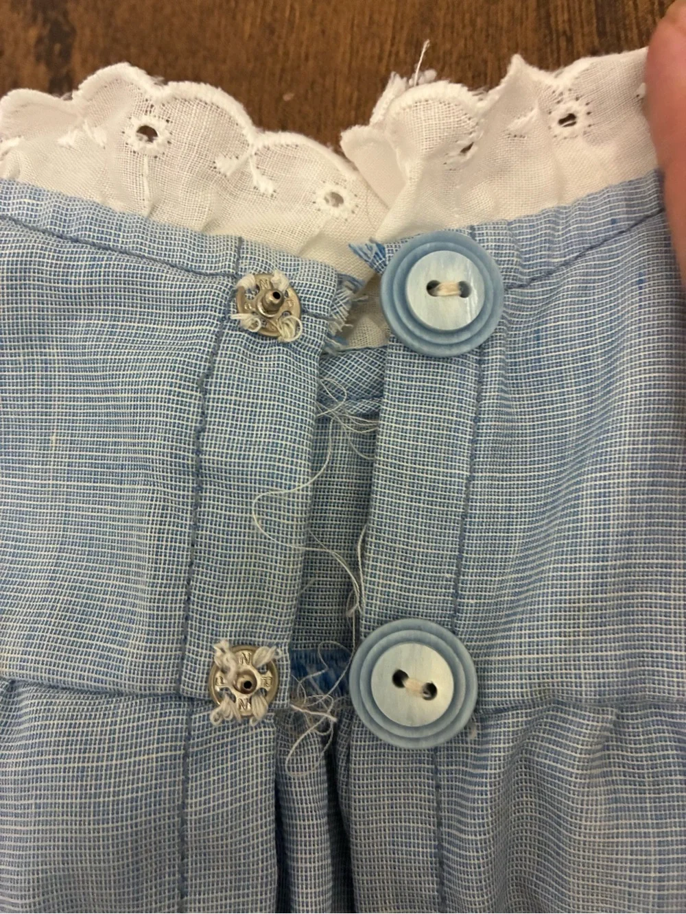 Vintage Blue Two Piece Baby Doll Outfit